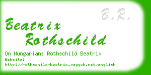 beatrix rothschild business card